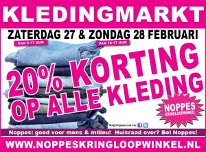 Noppes Kledingmarkt 27&28 feb 2016